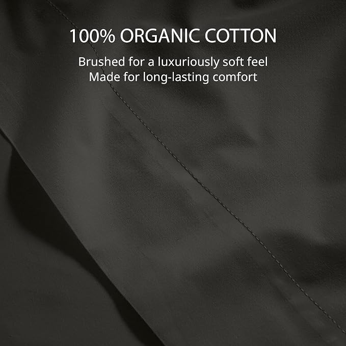Lane Linen 100% Organic Cotton Full Size Flat Sheet Only - Image 5