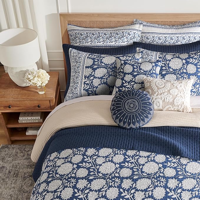 Levtex Home Adare Denim Reversible Full/Queen Quilt Set - Image 5