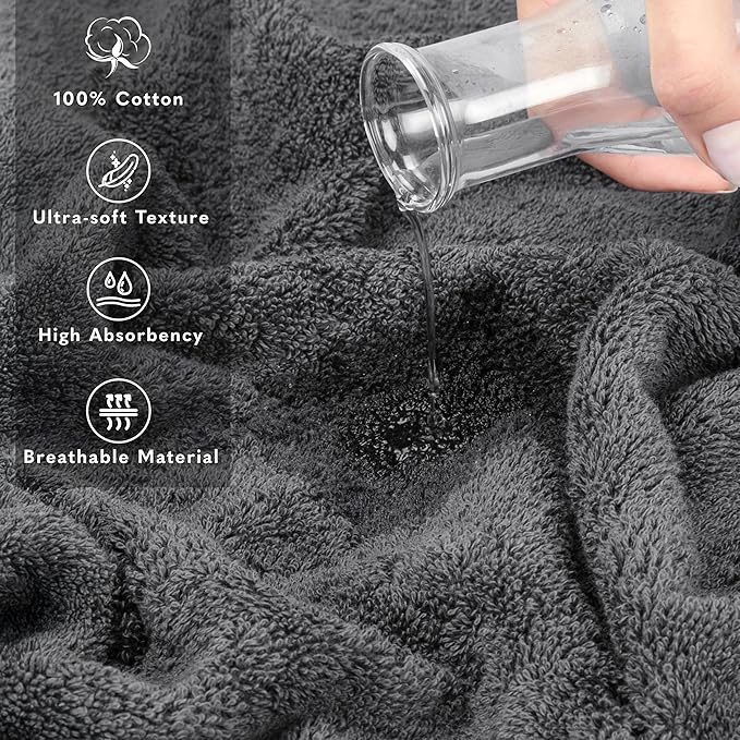 American Soft Linen 100% Cotton 600 GSM Turkish 40x80 Oversized Bath Towel Sheet - Image 4