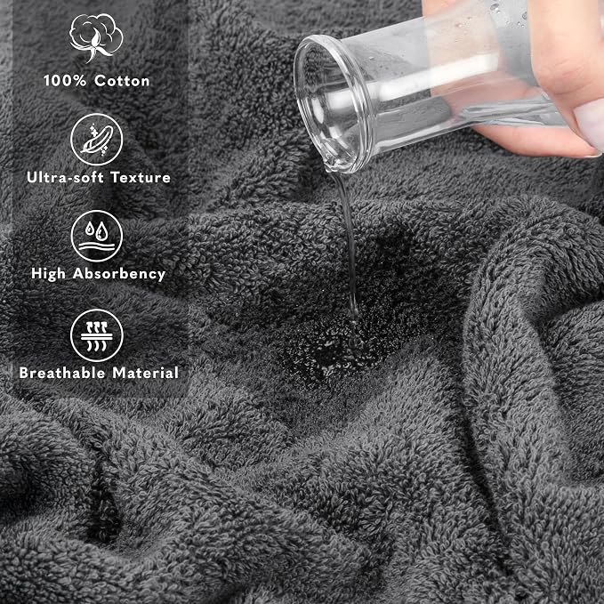 American Soft Linen 35x70 Jumbo Large Bath Towel, 600 GSM 100% Cotton Turkish - Image 4