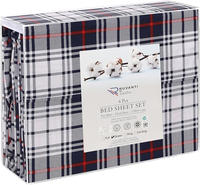RUVANTI 100% Cotton Sheets – California King Percale Bedding, Cooling & - Image 9