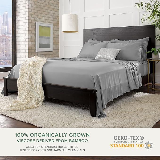 Queen Pillowcases by Pure Bamboo, Genuine 100% Organic Viscose Derived from - Image 3