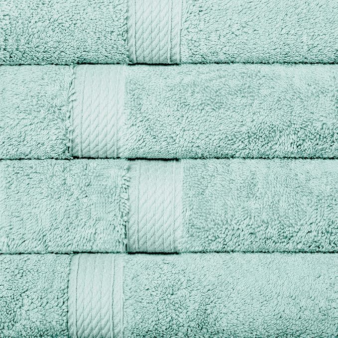 SUPERIOR Egyptian Cotton Pile Hand Towel Set of 4, Ultra Soft Luxury Towels - Image 4