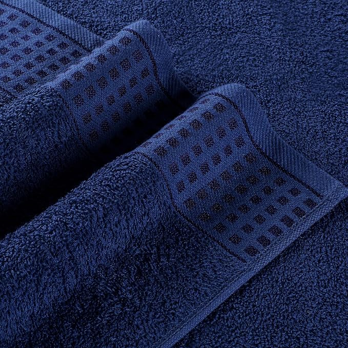 GLAMBURG 100% Cotton Ultra Soft 6 Pack Towel Set, Contains 2 Bath Towels 28x55 - Image 2