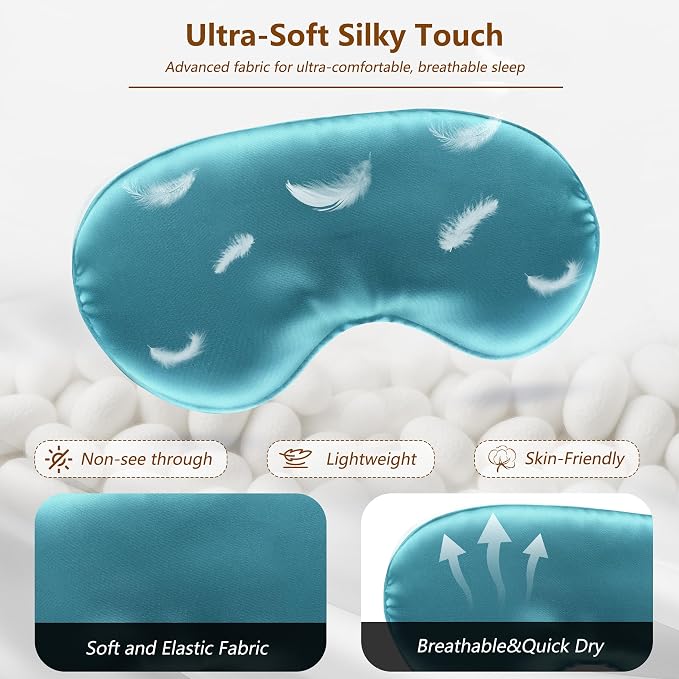 Sleep Mask Silk Eye Mask for Men Sleeping Mask, Adjustable Elastic Strap for - Image 4