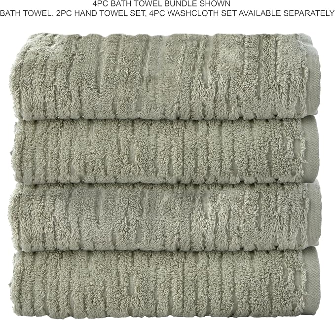 SKL Home CloudSoft Cotton Luxury 4 Pc Bath Towel Set - Image 6