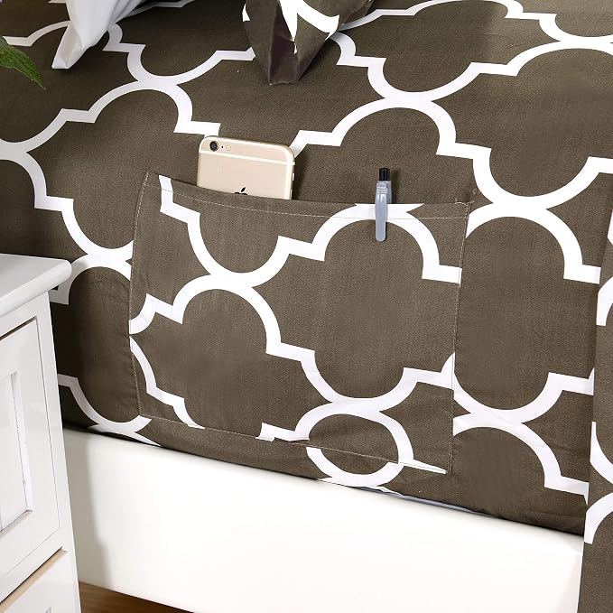 Elegant Comfort Luxury Soft Bed Sheets Quatrefoil Pattern - Image 3