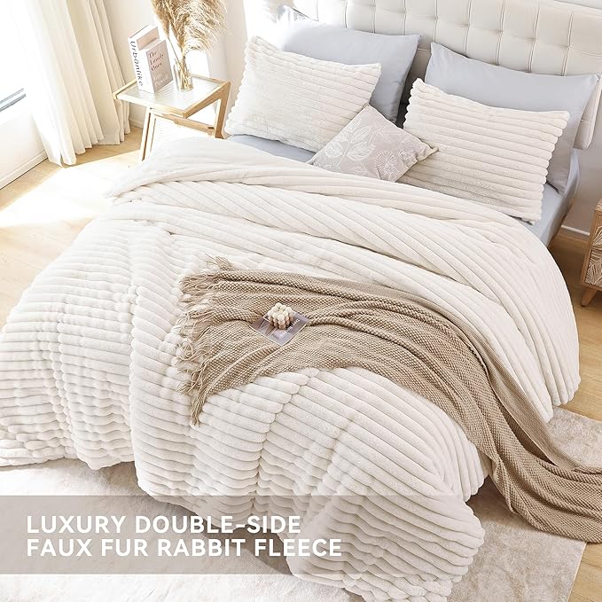 Smoofy Fluffy King Size Comforter Set 3 Pieces - Image 4