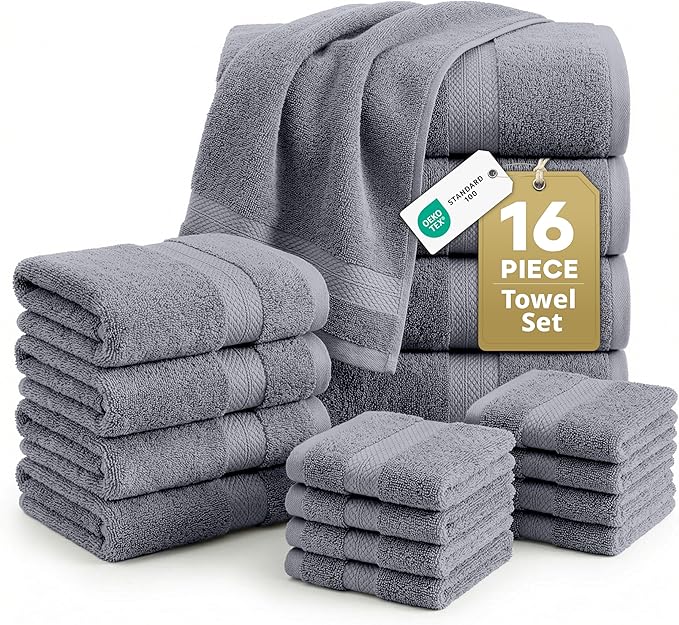 LANE LINEN 100% Cotton Towels Set by LaneLinen