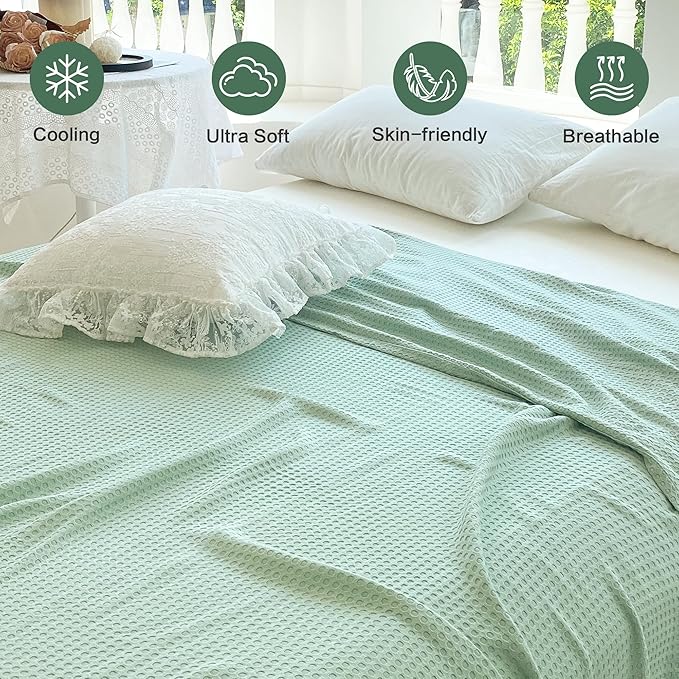 AmyHomie Cooling Blanket Queen Size, 100% Rayon Derived from Bamboo, Cool - Image 4