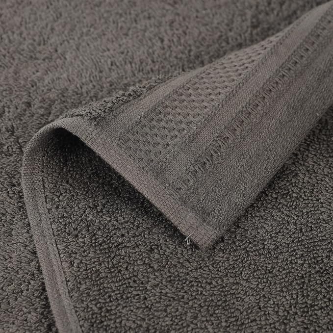 Superior Honeycomb 100% Cotton 500 GSM 12 Piece Bath Towel Set, 6 Washcloths - Image 5