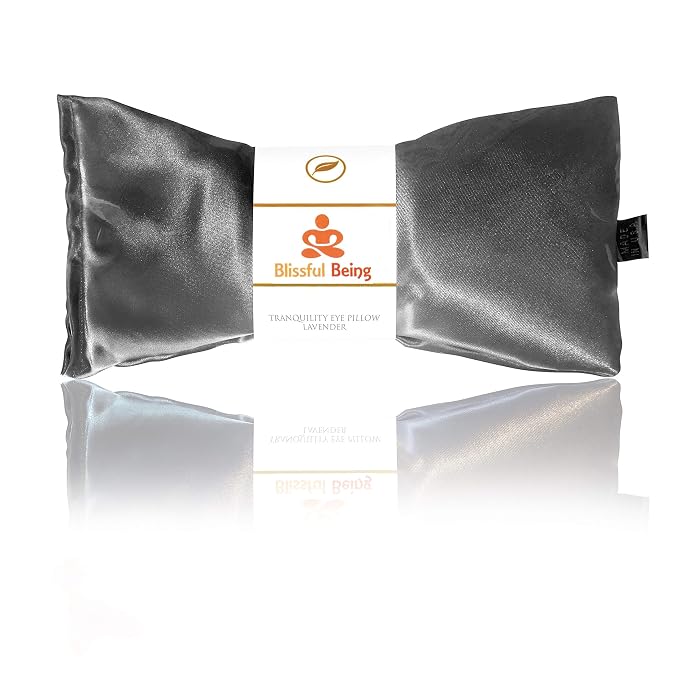 Lavender Eye Pillow | Hot or Cold Weighted Satin Eye Mask perfect by Blissful+Being