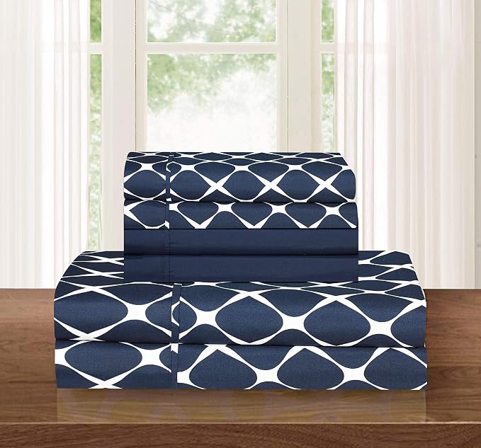 Elegant Comfort Luxury Softest and Coziest 4-Piece Bed Sheet Set, Wrinkle by ELEGANTCOMFORT