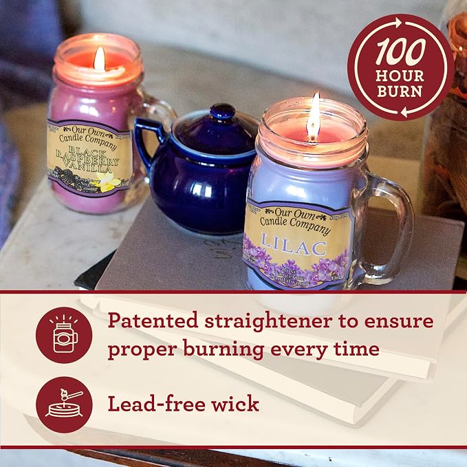 Our Own Candle Company, Smoke Eliminator Scented Mason Jar Candle, 100 Hour - Image 3