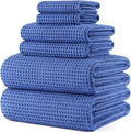POLYTE 430 GSM Microfiber Quick Dry Lint Free Oversize Bath Towel Set, 6 Piece by Polyte