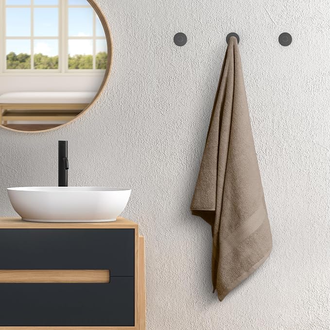 Avalon Towels Beige Bath Towels Set of 4 pcs, 100% Cotton Towel Absorbent and - Image 4