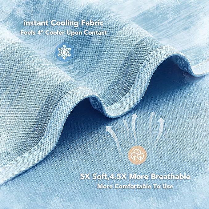 GOHERO Cooling Blanket Queen Size- 90"x90" Summer Cooling Throw Blanket - Image 5