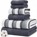 Modern Threads Pax 6-Piece Reversible Yarn Dyed Jacquard Towel Set by ModernThreads