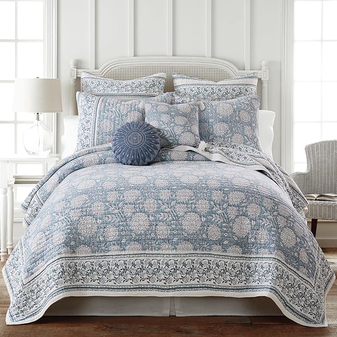 Levtex Home Adare Blue Reversible King/Cal King Quilt Set - Image 2