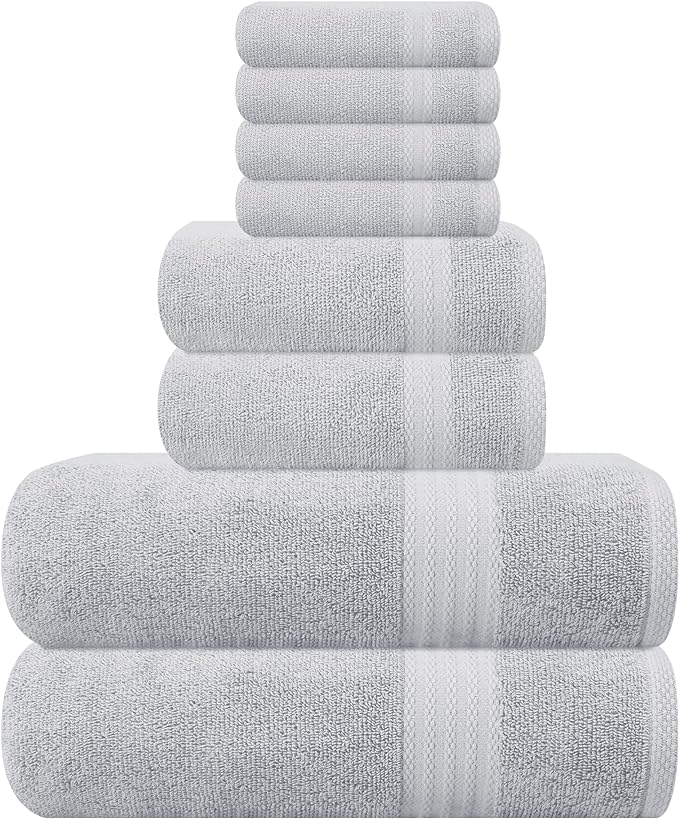 GLAMBURG Ultra Soft 8 Piece Towel Set by GLAMBURG