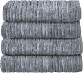 SKL Home CloudSoft Cotton Luxury 4 Pc Bath Towel Set, Smoke Blue by SKLHomebySaturdayKnightLtd