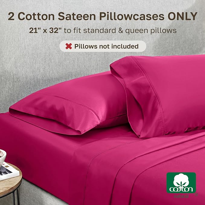 California Design Den Standard/Queen Size Pillow Cases Set of 2-400 Thread - Image 3