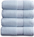NY Loft 100% Cotton Bath Towel 4 Pack | Super Soft & Absorbent Quick-Dry Bath by NYLoft