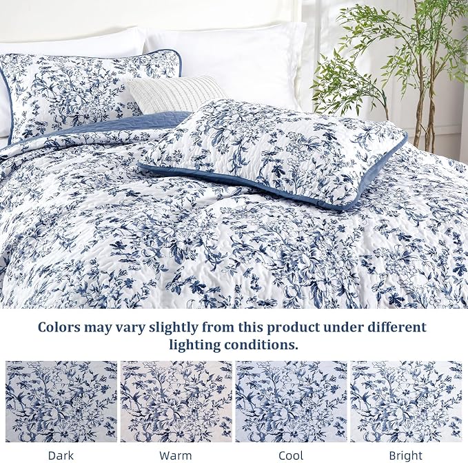 WONGS BEDDING Quilt Full Size, Botanical Quilt - Image 6