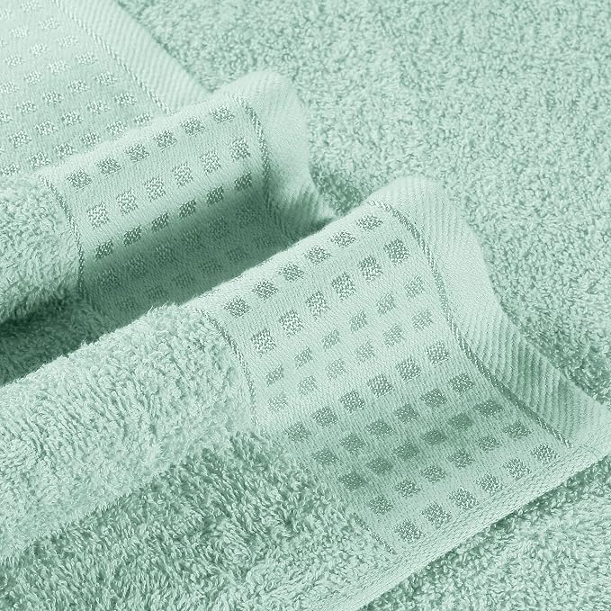 GLAMBURG 100% Cotton Ultra Soft 6 Pack Towel Set, Contains 2 Bath Towels 28x55 - Image 2