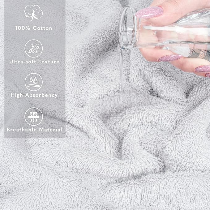 American Soft Linen 100% Cotton 600 GSM Turkish 40x80 Oversized Bath Towel Sheet - Image 4