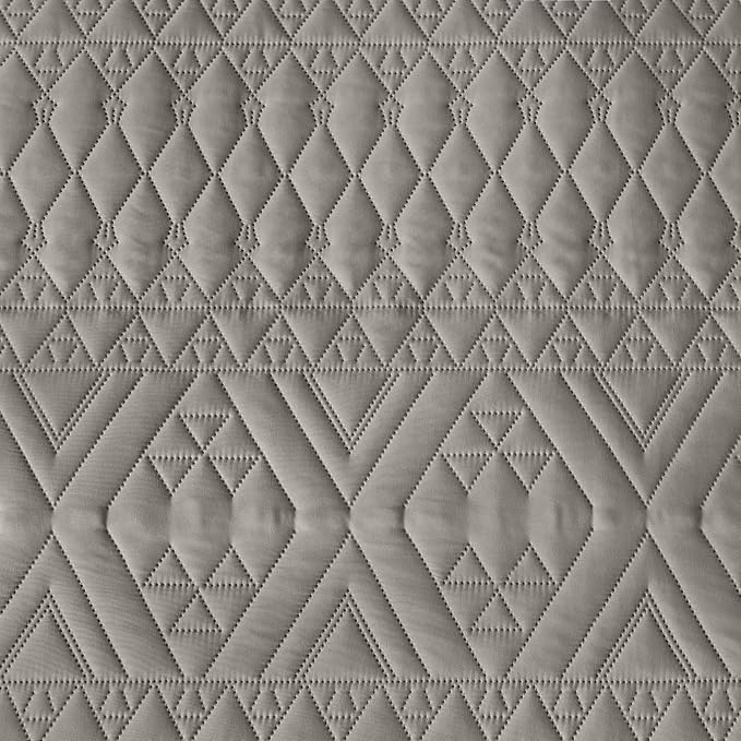 akkialla Twin Size Quilt Bedding Set, Dark Grey Lightweight Microfiber Soft - Image 8