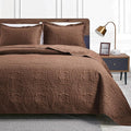 Love's cabin Quilts for Queen Bed Brown Bedspreads Bedding Set by Lovescabin