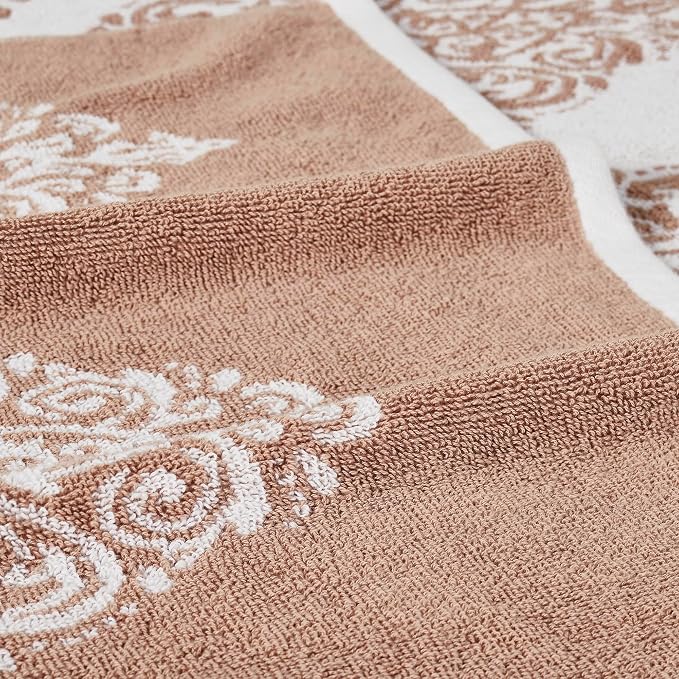 Modern Threads 6 Piece Reversible Yarn Dyed Jacquard Towel Set Artesia Damask - Image 4