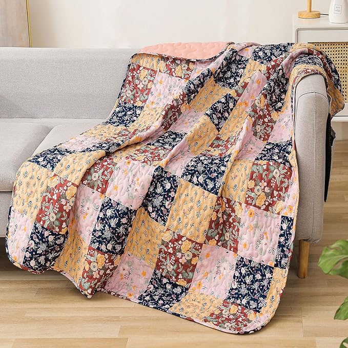 Exclusivo Mezcla 50"x 60" Quilted Throw Blanket- Microfiber Quilt Throw - Image 2