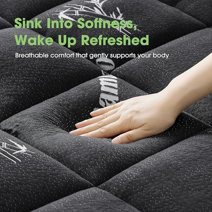 Mattress Pad King Size, Cooling Pillow Top Mattress Topper, Ultra Soft Viscose - Image 2
