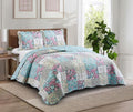Brilliant Sunshine Lilac Rose Toile Quilt Set, 3-Piece Bedding Sets, by BrilliantSunshine