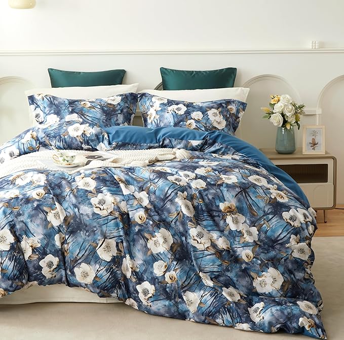 Cupocupa Duvet Cover Full Size Set Boho Floral Pattern Full Duvet Cover Set - Image 3