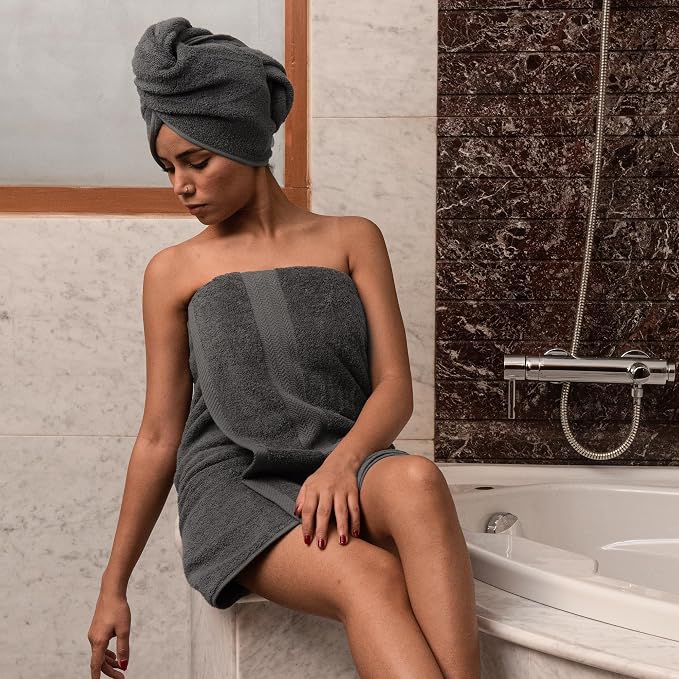 HERCULEAN Large Bath Towels 24 x 50 Pack of 6 | Quick Dry and Highly Absorbent - Image 3