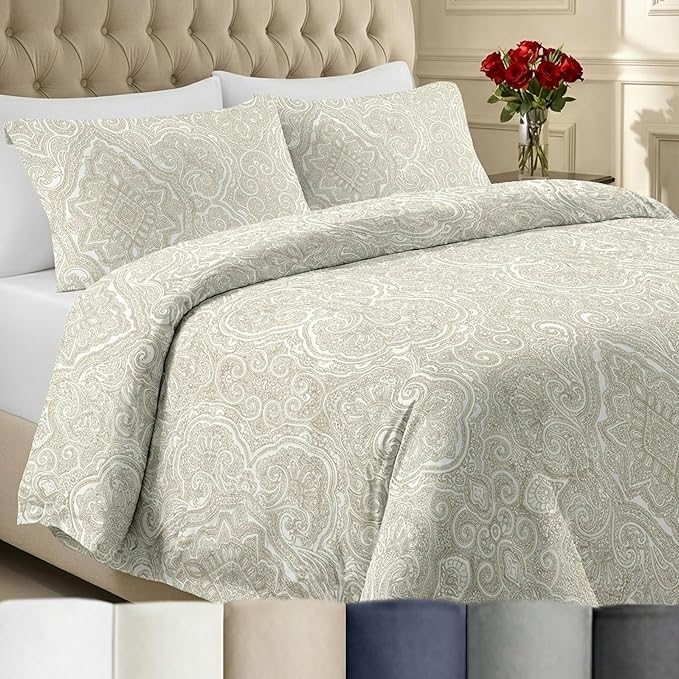 California Design Den Full/Queen Size Duvet Cover Set, 400 Thread Count 100% by CaliforniaDesignDen