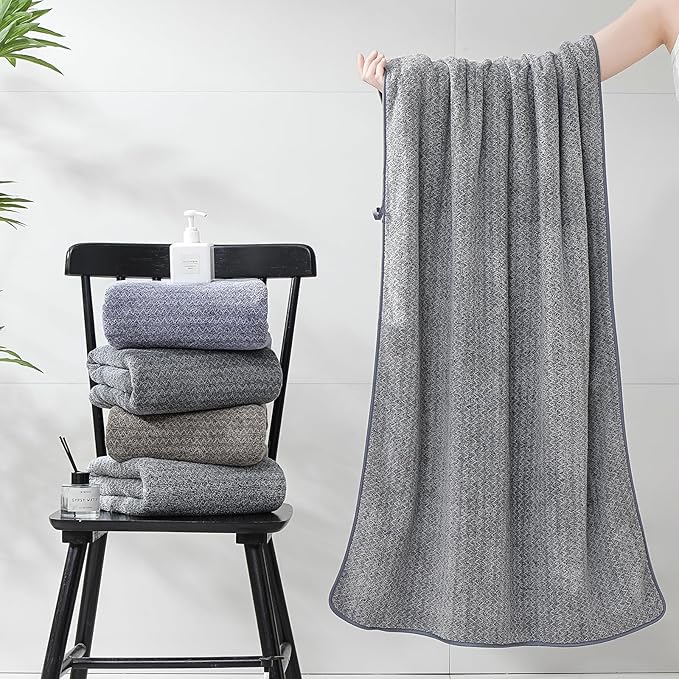 Ultra Soft Bath Towel Set, 12 Piece Family Bathroom Towels Set - Image 7