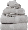 SUPERIOR Solid Egyptian Cotton Towel Set, Washcloths 13” x 13”, Hand Towels 20” by SUPERIOR