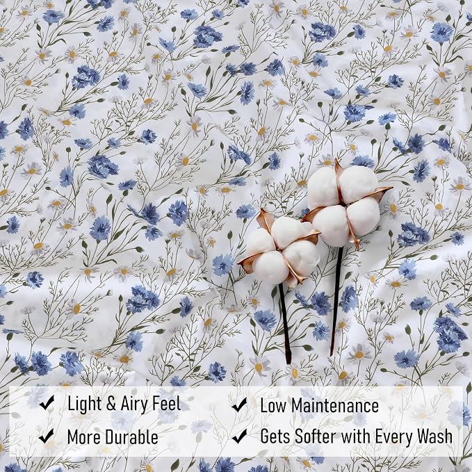 RUVANTI 100% Cotton Sheets – Twin XL Size Percale Bedding, Cooling & Breathable - Image 8