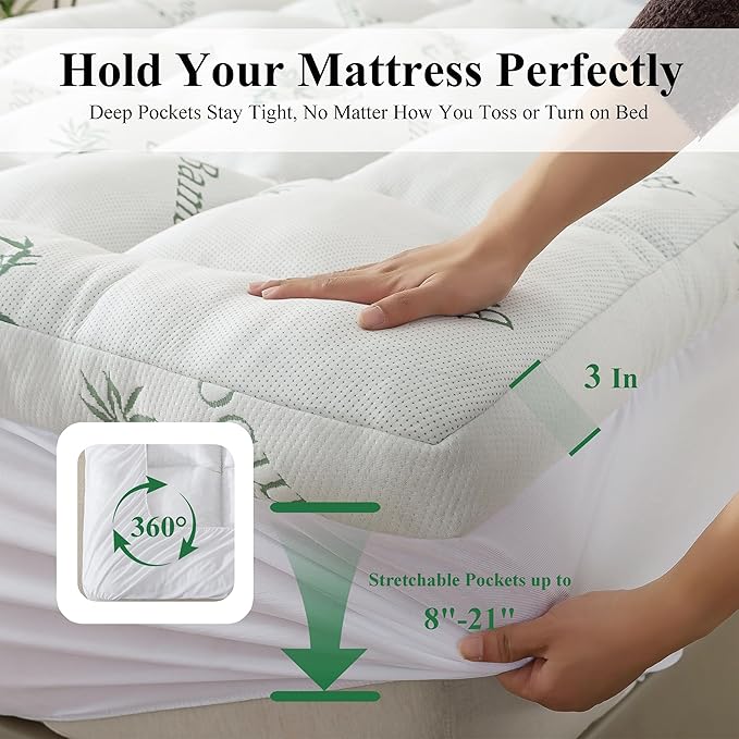 ELNIDO QUEEN® 3 Inch Memory Foam Mattress Topper Twin Size - Image 7