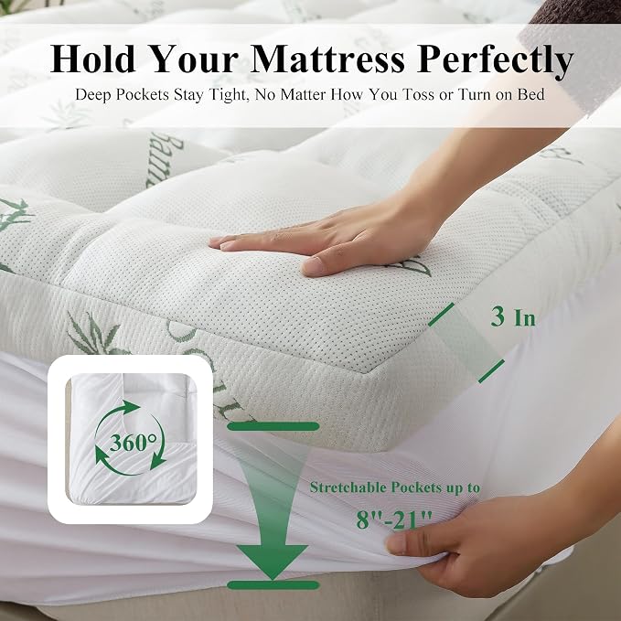 ELNIDO QUEEN® 3 Inch Memory Foam Mattress Topper King Size - Image 7