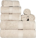 SUPERIOR Egyptian Cotton Pile 8 Piece Towel Set, Includes 2 Bath, 2 Hand by SUPERIOR