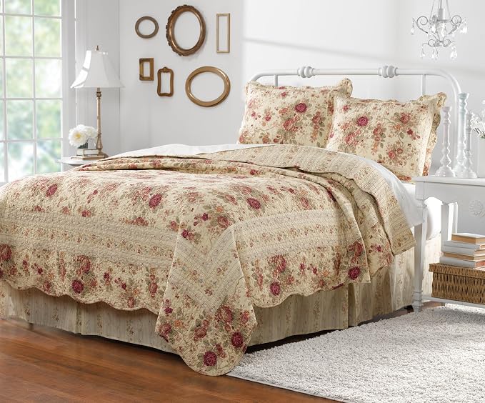 Greenland Home Antique Rose 100% Cotton Heirloom-Quality Quilt Set, 2-Piece - Image 13