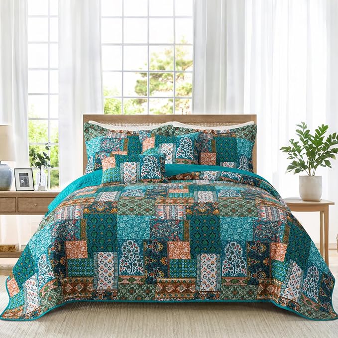 BEDIFANY Cotton Queen Size Quilt Set, Lightweight Bedspread Queen Coverlet by BEDIFANY