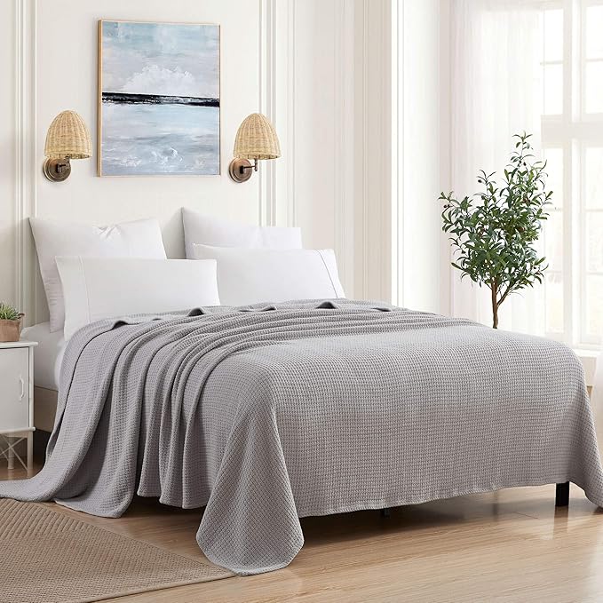 100% Fine Cotton Blanket Luxurious Weave Stylish Design Soft and Comfortable by SweetHomeCollection
