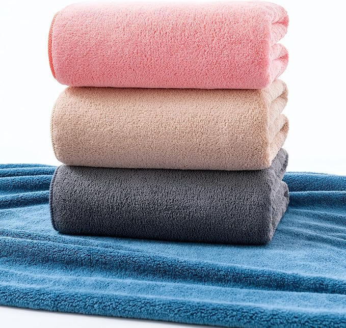 Lumimi Towel Set of 8 Very Soft Microfiber 4 Bath and 4 Hand Towels Quick Dry - Image 6