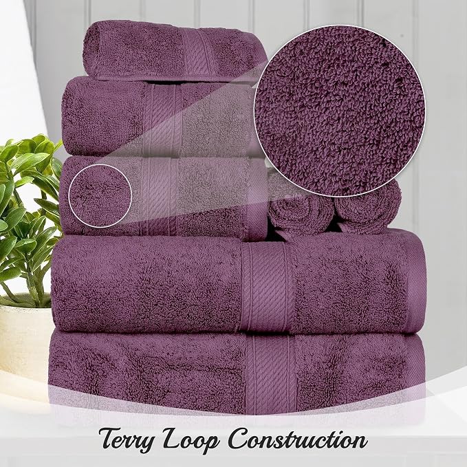 Superior Egyptian Cotton Pile Bath Towel Set of 4, Ultra Soft Luxury Towels - Image 3
